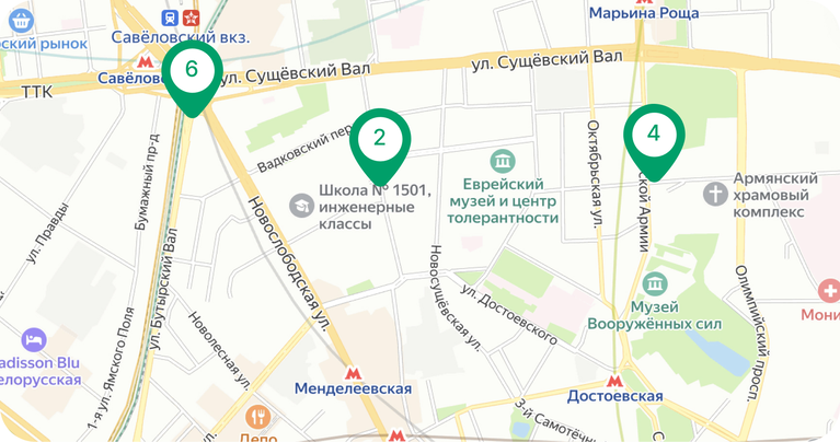 Скриншот карты