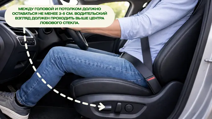 Высота сиденья - как правильно настроить Регулировка высоты сиденья